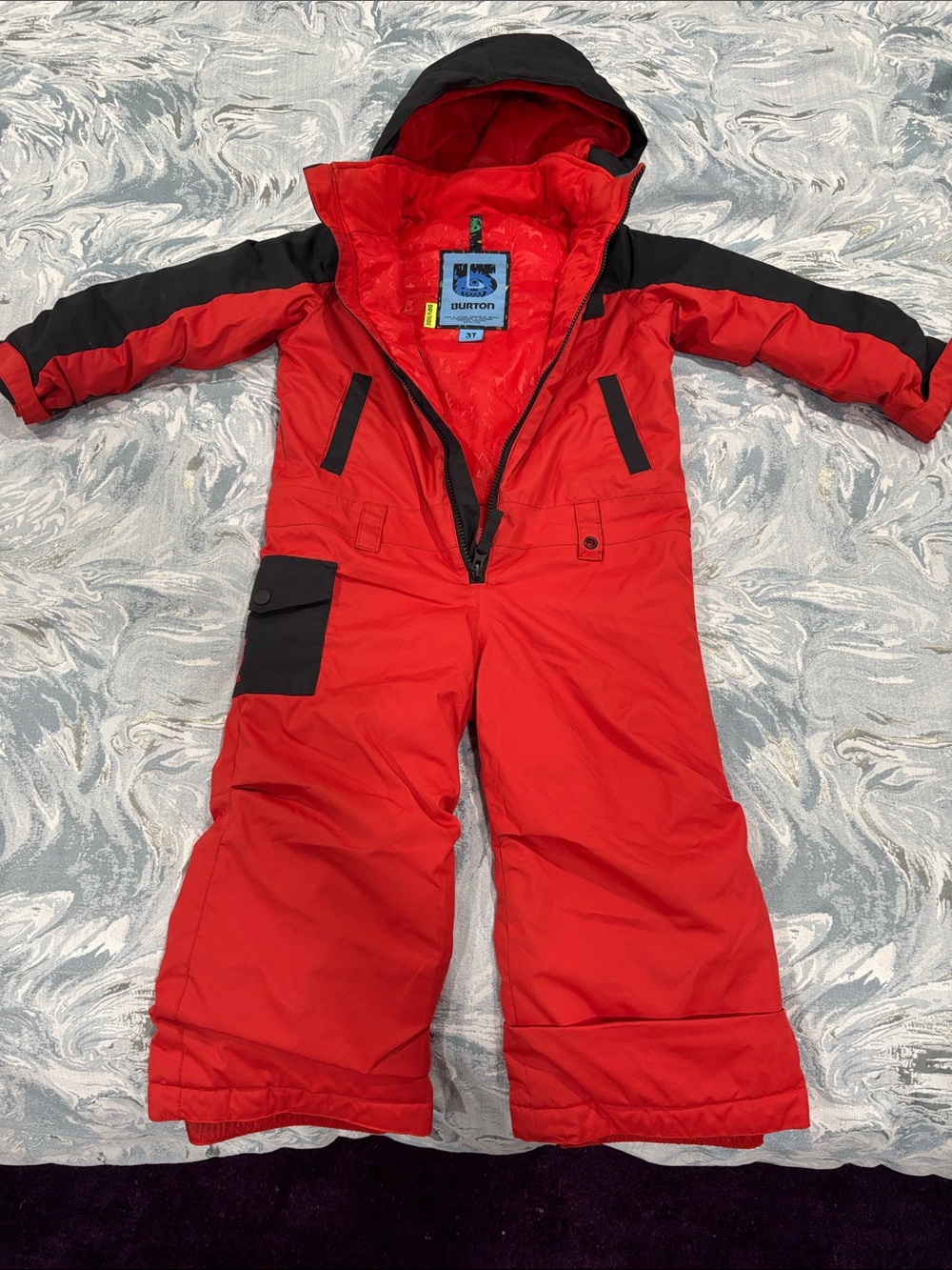 Burton Red and Black Kids' Insulated Snow Bunting